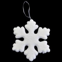 Dekorace na vánoční stromeček dekorace sněhová vločka závěsná vánoční bílá 15cm