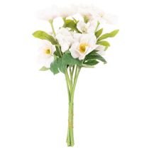 položky Umělá vánoční růžová kytice, vánoční kytice, 35 cm, 6 kusů