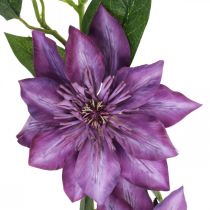 Umělý plamének, hedvábný květ, ozdobná větvička s květy plaménku fialová L84cm