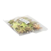 položky Bodová dekorace Vánoční hvězdy kokosově zelená Ø5cm 50ks