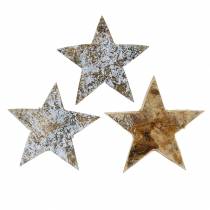 položky Kokosová hvězda bílá šedá 5cm 50ks Adventní hvězdy rozptýlená dekorace