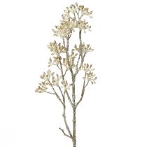 Ozdobná ratolest bílé zlato Větvička Cornus umělá ratolest 48cm