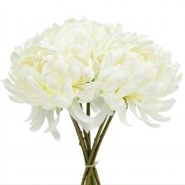 Dekorativní kytice chryzantém bílá 28cm 6ks