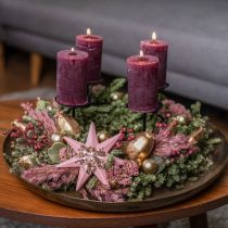 DIY box Adventní věnec červený moderní suchý adventní věnec Ø34cm