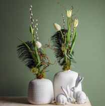položky Keramická váza, dekorativní vázy bílé Ø15cm H14,5cm sada 2 ks