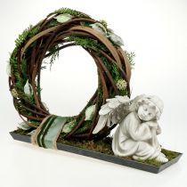 položky Pamětní figurka spící anděl šedý 16cm 2 ks
