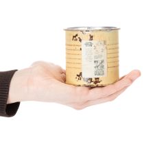 položky Dekorativní plechovka, barva letní meruňky, kovová plechovka, květináč, Ø8cm V7,5cm