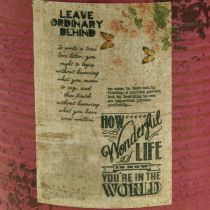 položky Dekorativní truhlík fialová kovová plechová dóza na výsadbu Ø15,5cm H15cm