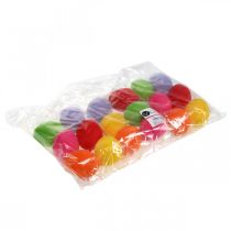 položky Dekorativní vajíčka flockovaná barevná 4cm 18 ks