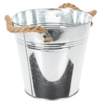 položky Dekorativní kovový květináč s lanovými úchyty Ø20cm