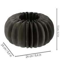 položky Papírové dekorační kroužky z dýňového papíru s voštinovou strukturou 24 cm 4 ks