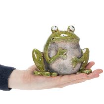 položky Dekorativní žába keramická zelená hnědá vintage D15,5 cm