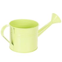 položky Sada dekorativních konví v pastelově lososové, zelené, žlutozelené barvě - kovový květináč Ø11cm V10cm, 8 kusů