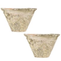 položky Dekorativní pryskyřičný květináč hliněný terakota Ø17cm H11cm 2ks