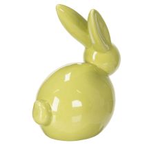 položky Dekorativní králík, žlutý, zelený, hnědý, moderní keramická figurka na Velikonoce, 8,5 cm, 3 kusy