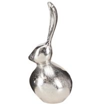 položky Dekorativní králičí kovové Velikonoce ve stříbrné kulaté Ø12cm V25cm