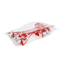 položky Dekorativní srdce s myškami na špejli červené 12 ks