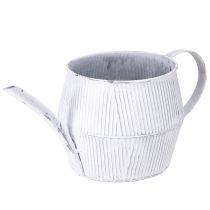položky Dekorativní kovový džbán v bílé vintage 28cmx13cmx12,5cm