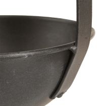 položky Dekorativní květináč s lžící, antracitový, závěsný, Ø16,5 cm, 2 kusy