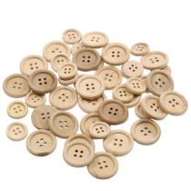 Ozdobné knoflíky přírodní 1,5cm - 2,5cm 150 ks