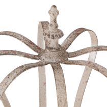 položky Dekorativní korunka Vintage kovová korunka šedá Rust Ø19cm H22cm