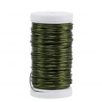 Ozdobný smaltovaný drát olivově zelený Ø0,50mm 50m 100g