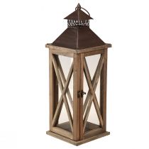 položky Dekorativní lucerna dřevěná vintage dřevěná lucerna hnědá 17×17×50cm