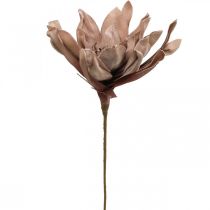 Deco lotosový květ umělý lotosový květ umělý květ hnědý L68cm