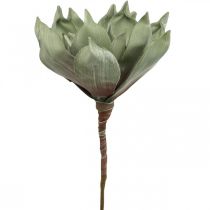 Deco lotosový květ, lotosový květ, hedvábný květ zelený L64cm