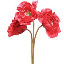 položky Deco Poppy velké umělé květiny Červené máky 88cm 3 ks