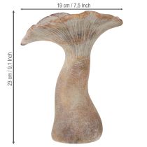 položky Dekorativní houba z litého kamene, podzimní dekorace, šedá, 19×15cm, výška 23cm