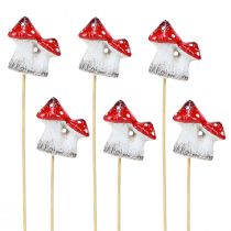 položky Dekorativní houby květinová zátka keramické muchomůrky 6cm 6 ks