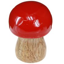 položky Dekorativní houby červené lakované dřevěné houby žampiony V5cm Ø4cm 6 ks
