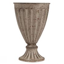 položky Dekorativní květináč na trofeje starožitný vzhled šedohnědý Ø13cm H19cm