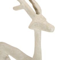 položky Dekorativní kovová figurka soba, jelen, šedá hliněná optika, výška 35 cm