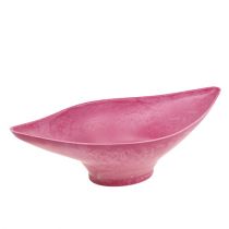 Dekorační miska růžová 34cm x 17,5cm H10cm, 1díl