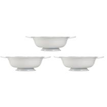 položky Dekorativní mísa kovová v bílé černé Vintage Ø20,5cm 3ks