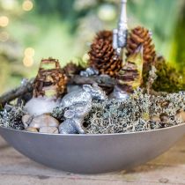 Dekorativní prase Silvestrovská dekorace stříbrné třpytky 3,5cm 2ks