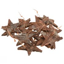 položky Dekorativní hvězdy borovice přírodní Vánoční ozdoby na stromeček borovicové hvězdy 6cm 12 ks