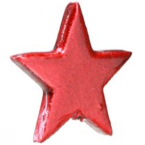 položky Dekorativní hvězdy Červená metalíza Scatter Dekorace – 2. volba – Ø5cm 36 ks