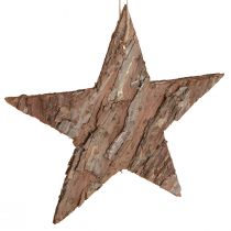 položky Ozdobné hvězdičky na zavěšení z borové kůry borové hvězdičky 20cm 3 kusy
