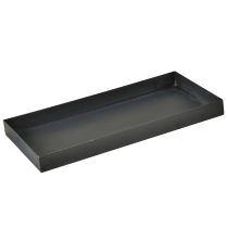 položky Dekorativní tác kovový tác černošedý praný 30×15cm