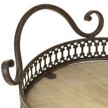 položky Dekorativní tác oválný 23cm x 17,5cm x 7,5cm hnědý
