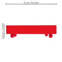 položky Dekorativní tác čtvercový červený kovový tác 15×15cm 2ks