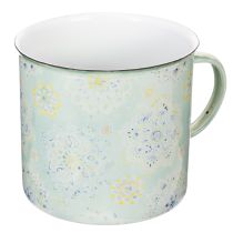 položky Dekorativní hrnek, květináč, mandala, smaltovaný, Ø13cm V12cm