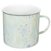 položky Dekorativní hrnek, květináč, mandala, smaltovaný, Ø13cm V12cm