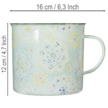 položky Dekorativní hrnek, květináč, mandala, smaltovaný, Ø13cm V12cm