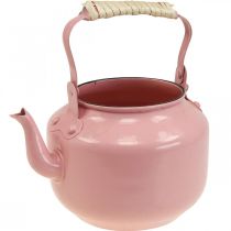Dekorativní konvička květináč kovový starorůžový Ø8,6cm V16cm
