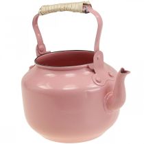 Dekorativní konvička květináč kovový starorůžový Ø8,6cm V16cm