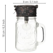 položky Dekorativní sklenice na pití s LED lampou Ø8cm V16cm